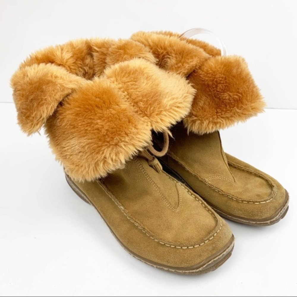 Victoria Spenser Boots Golden Brown Fluffy